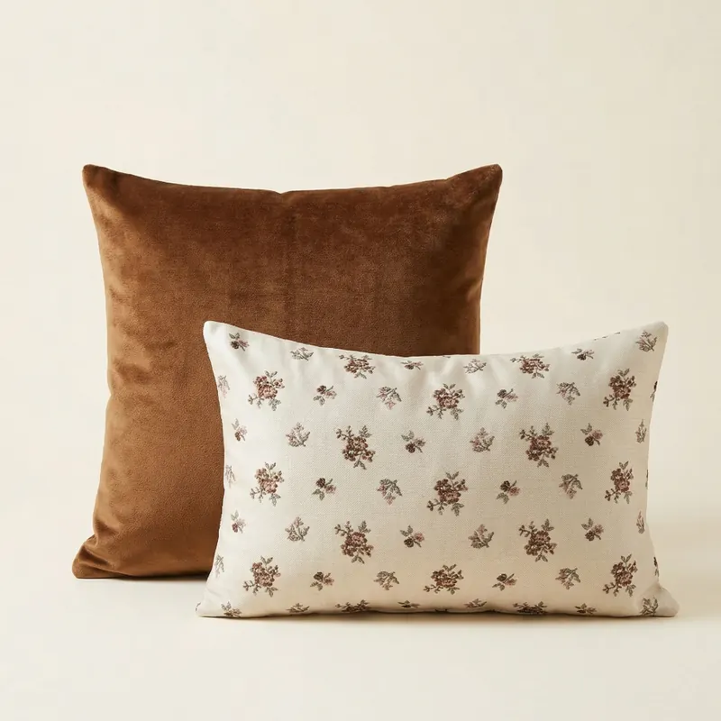 Latte Blossom Kırlent Kılıfı 2'li Set